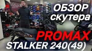 Полный ОБЗОР скутера PROMAX STALKER 240(49) от магазина MAXMOTO.