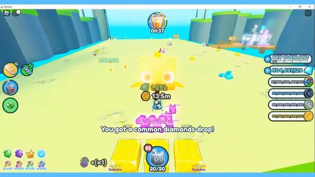 OPEN ING LUCKY BLOCK IN PET SIMUALTOR X смотреть онлайн