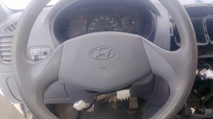 Как снять руль хендай акцент