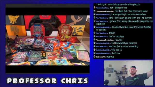 Pokemon Card Live opening W/Pokemon Professor Chris смотреть онлайн