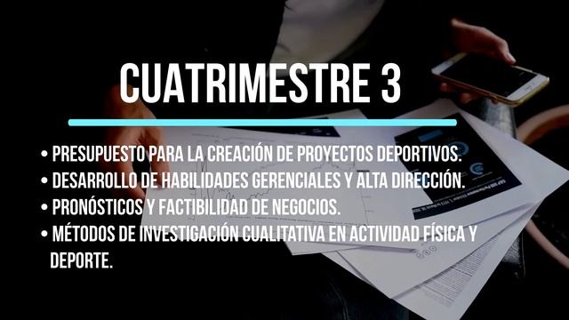 Plan de estudios Maestría Alta Dirección de Entidades deportivas. смотреть онлайн