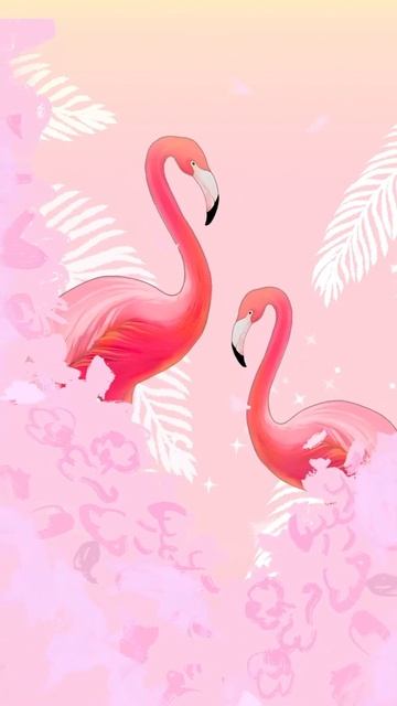 Galaxy Themes - [poly] pastel pink flamingo lovers смотреть онлайн