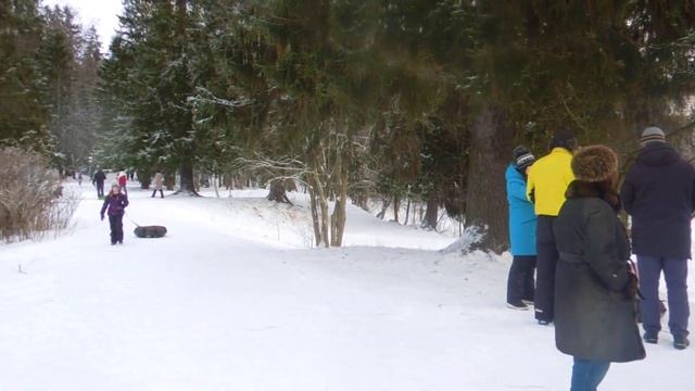 Зима 2023 в Шуваловском парке. смотреть онлайн