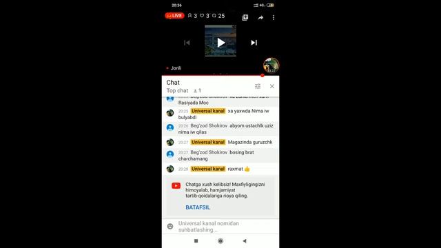 Chat Tanishuv Jonli Efir 🌌✨