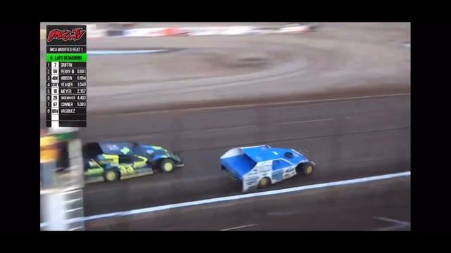 Imca Modifieds heat race #1 at Mohave Valley Raceway 2/17/2024 смотреть онлайн