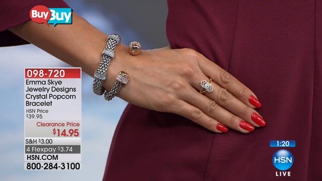 Emma Skye "Popcorn Party" Crystal Popcorn Bracelet смотреть онлайн