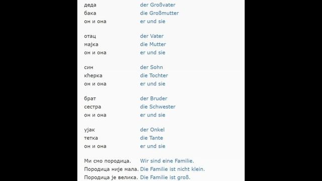 Nemacki lekcija 2, PORODICA смотреть онлайн