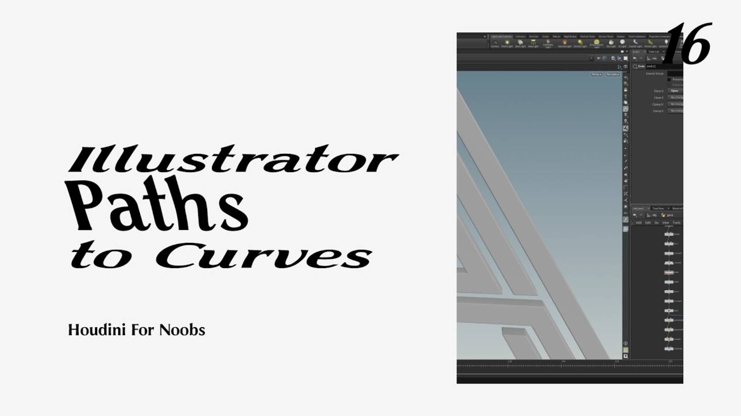 Introduction to Curves Importing Vectors - Houdini for Noobs смотреть онлайн