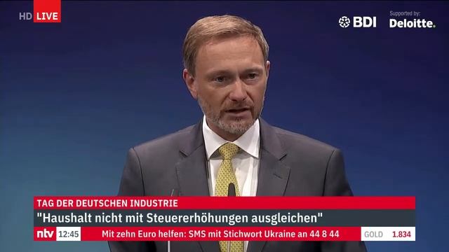 LIVE: Bundesminister Christian Lindner beim BDI-Tag der Deutschen Industrie смотреть онлайн