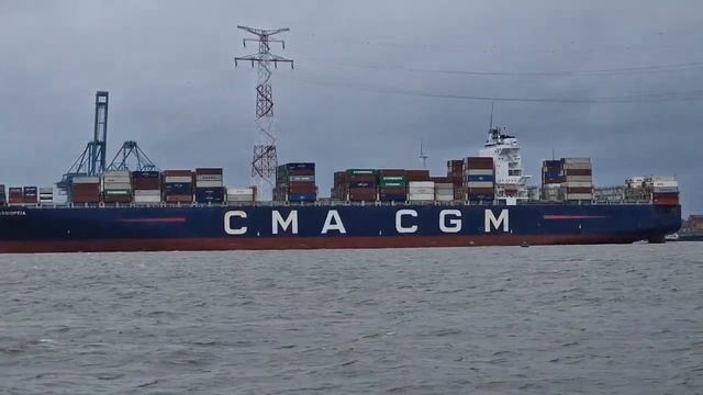 container ship "CMA CGM CASSIOPEIA" leaving port of antwerp belgium may 2023 смотреть онлайн