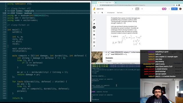 Solving Codeforces Edu #99 E ("Expected Damage") смотреть онлайн