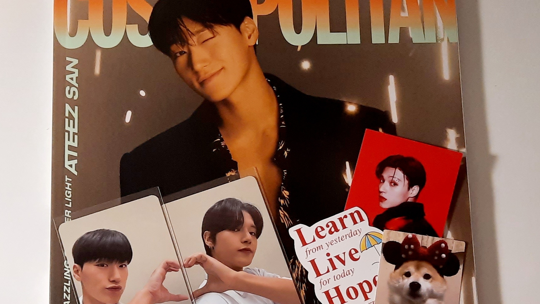 Распаковка [Unboxing] Коллаборация ATEEZ Cosmopolitan и  Nacific (Choi San / Jung Wooyoung)🧡📸