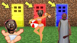 ВЫБЕРИ ПРАВИЛЬНУЮ ДВЕРЬ БАБКИ ГРЕННИ ЧТОБЫ ВЫЖИТЬ В МАЙНКРАФТ   СЕКРЕТНАЯ ДВЕРЬ GRANNY MINECRAFT