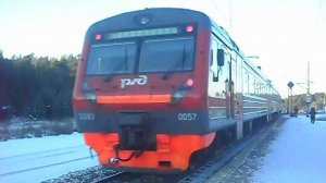 Электропоезд ЭД9Э-0057. Покатушки от Повалихи до Казачего+отправление. Часть-2.