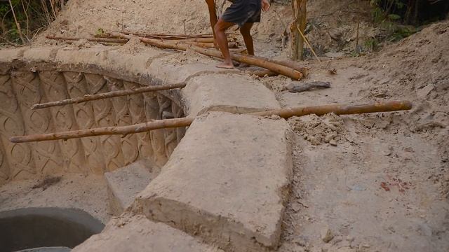 My 166 Days Build Million Dollars Tunnel Water Slide Park into Underground Swimming Pool House смотреть онлайн