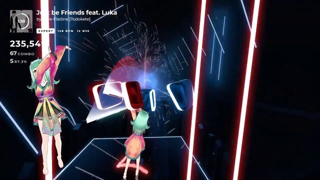 [Beat Saber] Just Be Friends feat. Megurine Luka (EXPERT) [ビートセイバー] 1080p/60fps 6-point tracking смотреть онлайн