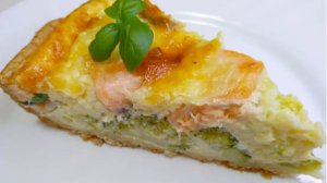 Такой пирог съедается моментально! Пирог с рыбой и брокколи "Киш"