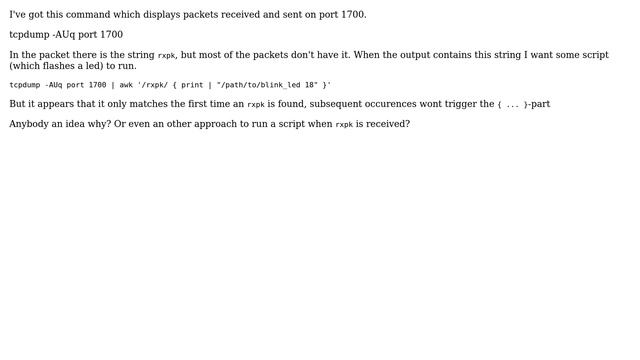 Unix & Linux: Filtering output of tcpdump and running script when string is found in realtime смотреть онлайн