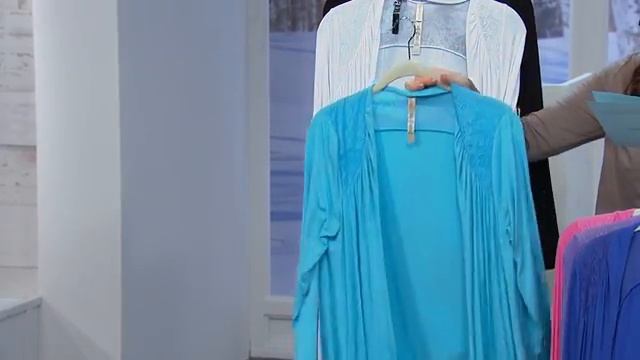 Rhonda Shear "Ahh" Comfort Wrap with Lace Yoke смотреть онлайн