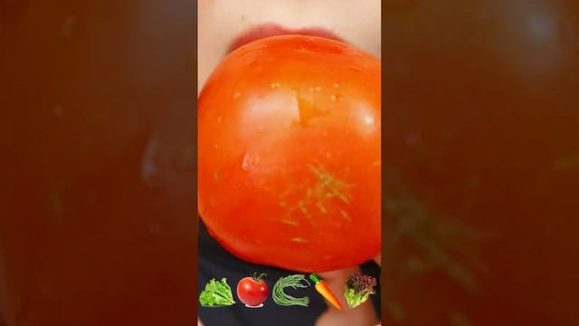 ASMR FRUIT VS VEGGIE - ORANGE FRUIT, LETTUCE, GRAPE, TOMATO, BANANA, RAMBUTAN смотреть онлайн