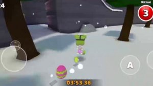 Прохожу миссию охота за яйцами в СНЕЖНОЙ ДОЛИНЕ у розового зайца 🐰 - SUPER BEAR ADVENTURE.