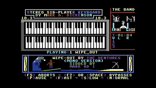 Wipe Out being played in Mark Dickenson's Stereo Sid Player (Commodore 64) смотреть онлайн