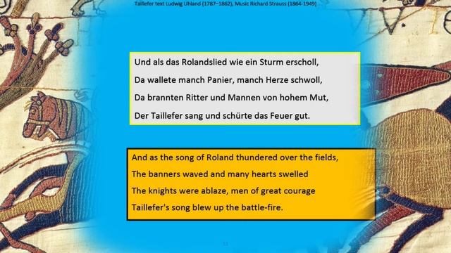 Taillefer (Richard Strauss) English and German Lyrics смотреть онлайн