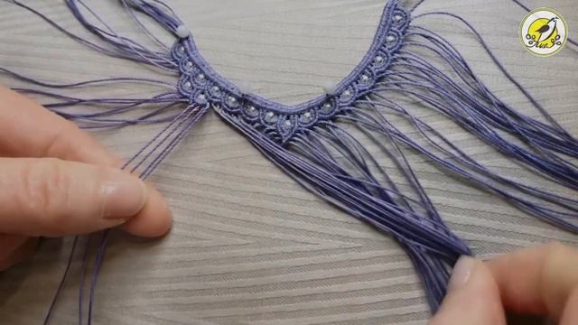 Macrame By Afeng: 2021-34｜Macrame Tutorial｜Macrame Necklace｜Osteospermum｜编绳｜DIY｜