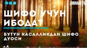 Шифо учун ибодат-дуалар! Бутун касалликдан шифо дуоси! Суралар ва дуалар