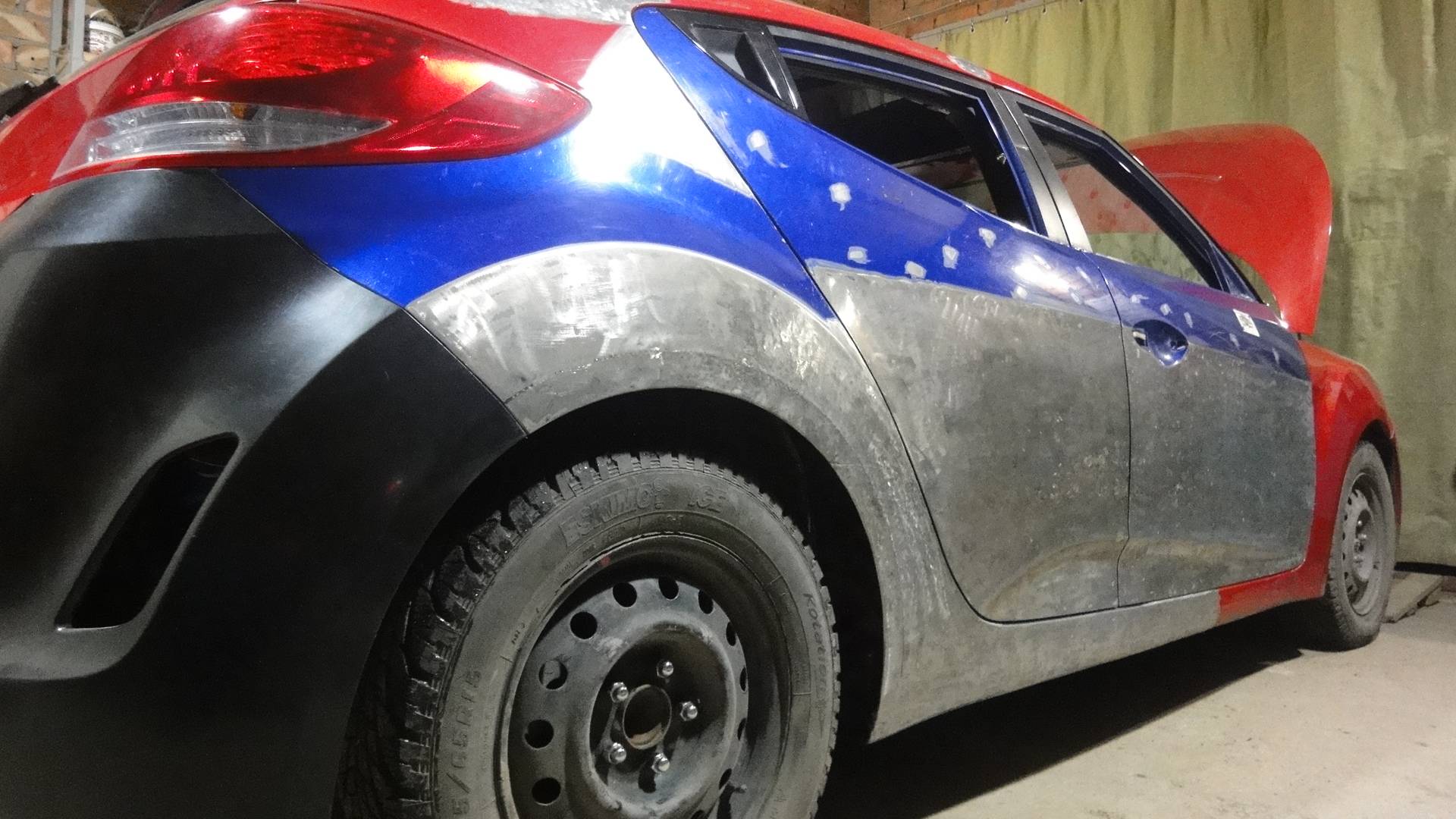 Хендай Велостер.Рихтовка тотальных дверей.Кузовной ремонт.Часть4