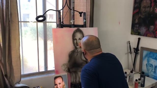 #UFCFANART #livestream #MMA #Liiveart Valentina "Bullet Shevchenko airbrushed painting! смотреть онлайн