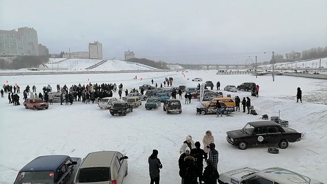 Начало гонок на льду Чебоксары залив смотреть онлайн