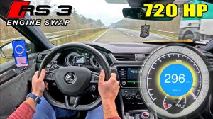 SKODA SUPERB с ДВИГАТЕЛЕМ 2.5 TFSI от RS3 на АВТОБАНЕ AutoTopNL