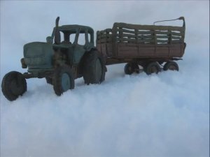 Трактор Беларусь ЮМЗ- 6АЛ из пластилина.Traktor Belarus YUMZ- 6AL aus Plastilin. made of plasticine