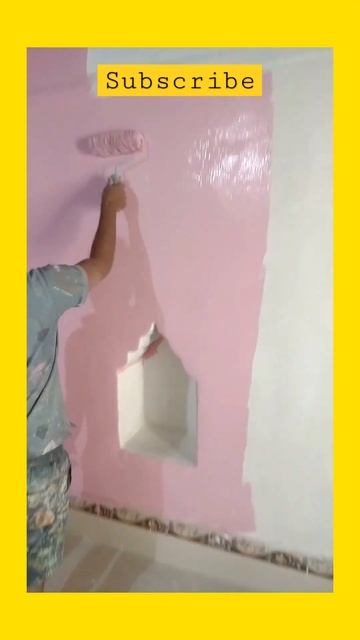 room wall painting pink How to apply bedroom wall painting #shorts #youtubeshorts смотреть онлайн