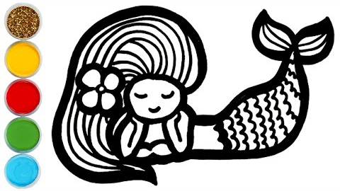 Рисуем русалку. Детям и начинающим смотреть онлайн