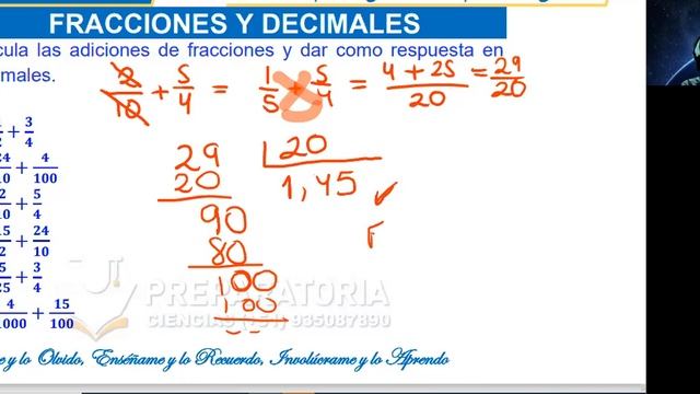 PRIMARIA A+ - TURNO TARDE - ARITMÉTICA - FRACCIONES Y DECIMALES V смотреть онлайн