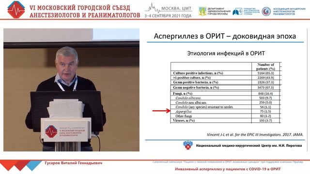 Инвазивный аспергиллез при ковид-19 Гусаров ВГ 2021