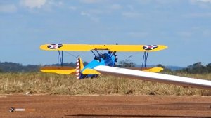 Airplane Boeing Stearman Biplane Take Off Video | Airplanes Videos
