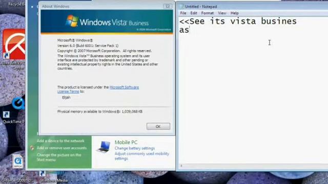 Windows Vista Business Service Pack 1 (6.0 Build 6001.18000) 32비트 смотреть онлайн