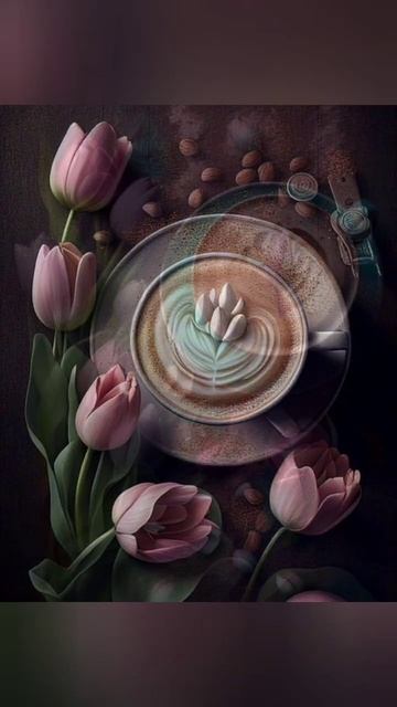 Tulips for coffee🌷☕❤️ #shorts #short #like #youtubeshorts #girl #funny #cute #youtube #beautiful смотреть онлайн