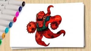 Рисуем Гуджитсу Спрут Дип Гу-Сиа GooJitZu