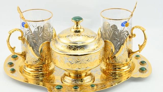 Чайный набор "Малахитовый" 325*255*140мм. Арт: 3330350 смотреть онлайн