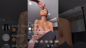 Bhad Bhabie nip slip on Instagram Livestream (Hot !!)