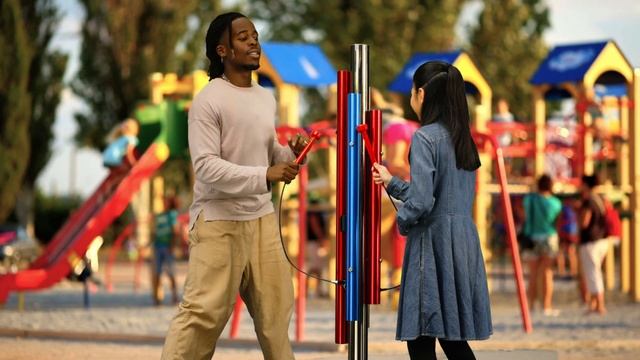 Calypso Quatro Post - Colorful Outdoor Musical Chimes for Playgrounds смотреть онлайн