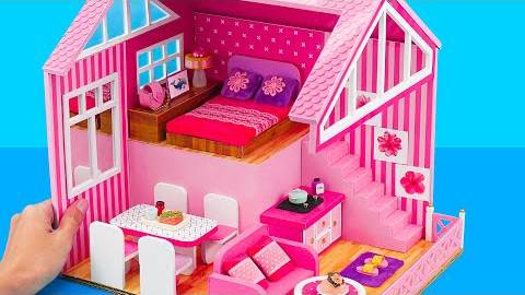 Делаем милый розовый кукольный домик своими руками смотреть онлайн
