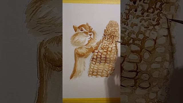 Малювання розчинною кавою. Coffee painting #pugachpainting смотреть онлайн