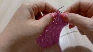 Простой, но красивый узор из лицевых и изнаночных петель