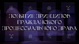 Понятие принципов гражданского процессуального права