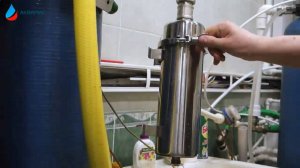 Промывка фильтрующей половолоконной мембраны фильтра Акварис